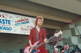 Tommy Stinson and Steve Foley during the Replacements’ last show in 1991. Photo courtesy of Bob Ingrassia.